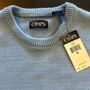 Men’s chaps baby blue pullover sweater size medium. NWT